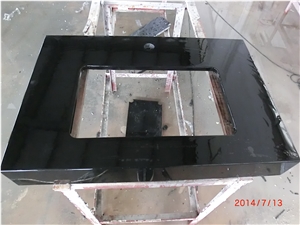 Black Quartz Stone Vanity Tops