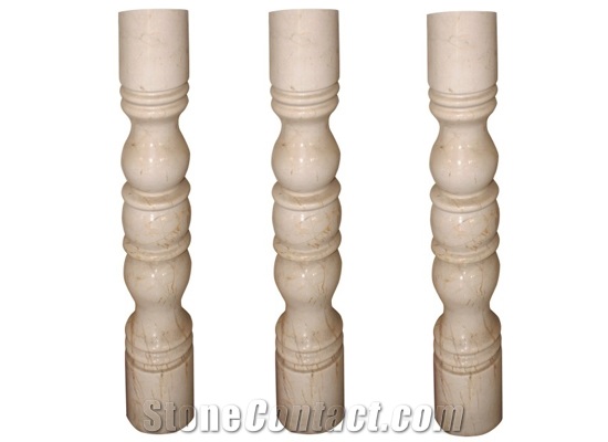 Wellest Beige Marble Baluster,Balustrade&Railings,Model No. Mb006