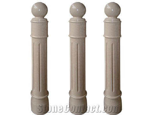 Wellest Beige Marble Baluster,Balustrade&Railings,Model No. Mb017