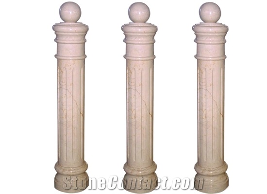 Wellest Beige Marble Baluster,Balustrade&Railings,Model No. Mb018