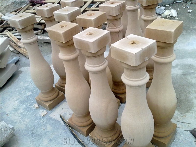 Wellest Beige Sandstone Baluster,Balustrade&Railings,China Sandstone, Model No.Sb003