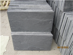 Wellest Black Slate Natural Finish Floor Tile,China Black Colour Slate,St-018n