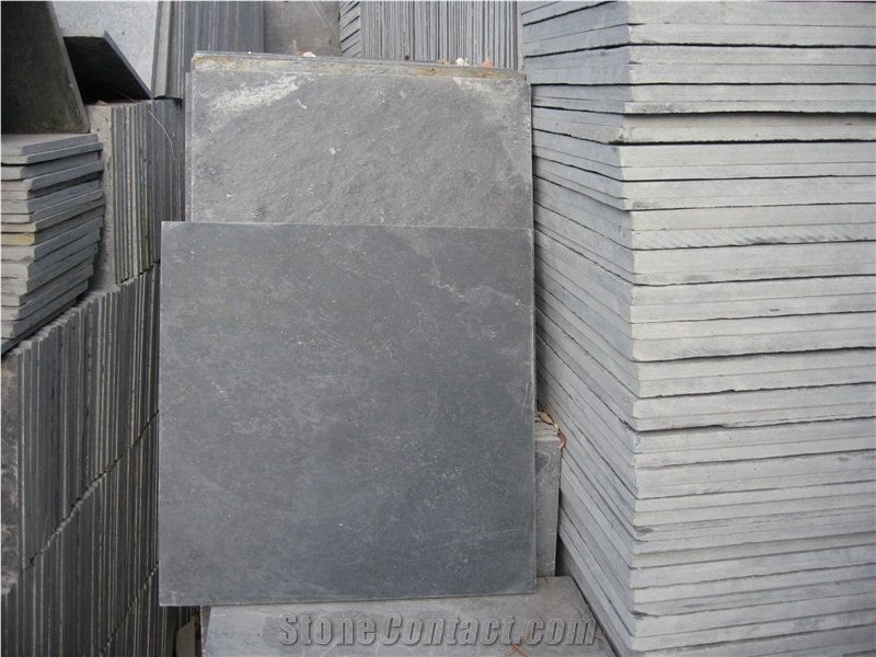 Wellest Black Slate Natural Finish Floor Tile, China Black Colour Slate,St-018n