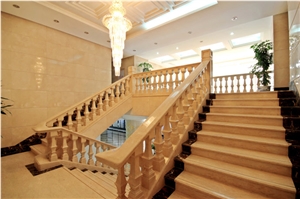 Wellest Caesar Beige Marble Baluster,Balustrade & Railings,Model No. Mb034