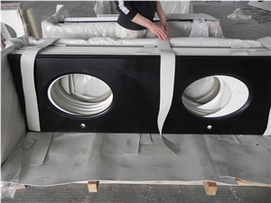 Wellest China Black, Hebei Black Granite Vanity Top, Bath Top,Natural Stone