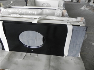 Wellest China Black, Hebei Black Granite Vanity Top, Bath Top,Natural Stone