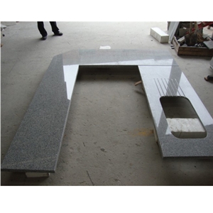 Wellest China Rose Beta,Luner Pearl,Grey Granite Countertop with Undermount Sink,Bar Top, Restaurant Top,Front Desk,Kitchen Top