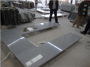 Wellest China Rose Beta,Luner Pearl,Grey Granite Countertop with Undermount Sink,Bar Top, Restaurant Top,Front Desk,Kitchen Top