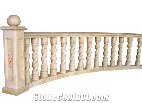 Wellest Cream Marfil Beige Marble Baluster,Balustrade&Railings,,Model No. Mb029