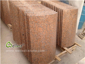 Wellest G562 Maple Red China Granite Pillar Skin, Column Skin, Round Shape, Polished, Maple Red Granite Column
