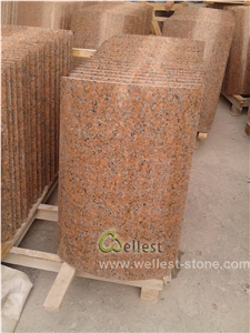 Wellest G562 Maple Red China Granite Pillar Skin, Column Skin, Round Shape, Polished, Maple Red Granite Column