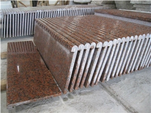 Wellest G562 Maple Red Granite Step,Treads & Riser,Bullnose Edge,Polished,China Red Granite,Natural Stone