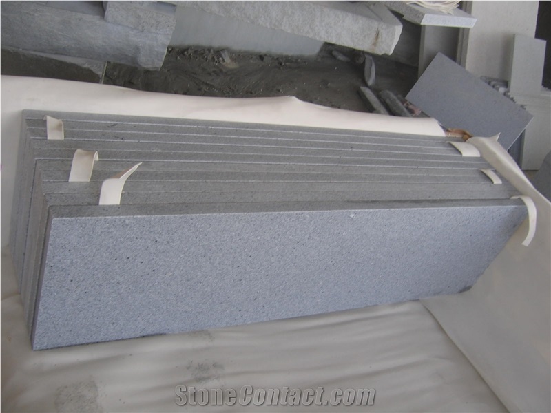 Wellest G603 China Rosa Beta,Padang Light Grey, Luner Pearl Granite Step,Eased Edge, with Antislip, Polished,China Grey Granite,Natural Stone