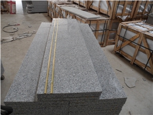 Wellest G603 China Rosa Beta,Padang Light Grey,Luner Pearl Granite Step,Eased Edge,With Antislip, with Metal Strip, Polished,China Granite,Natural Stone Wellest G603 China Rosa Beta,Padang Light Grey,Luner Pearl Granite Step,Eased Edge,With Antislip, with Metal Strip, Polished,China Granite,Natural Stone
