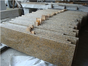 Wellest G638 Tiger Skin Yellow Granite Step,Bullnose Edge,Polished,China Granite,Natural Stone