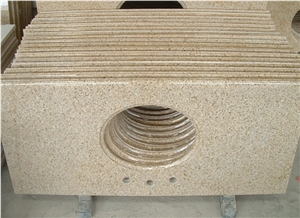Wellest G682 Sunset Yellow,Rusty Gold Granite Vanity Top,Countertop, Natural Stone