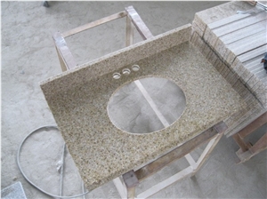 Wellest G682 Sunset Yellow,Rusty Gold Granite Vanity Top,Countertop, Natural Stone