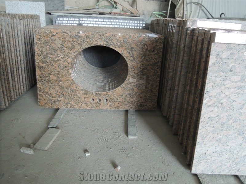 Wellest Giallo Fiorito Granite Vanity Top,Countertop,Bath Top,Natural Stone