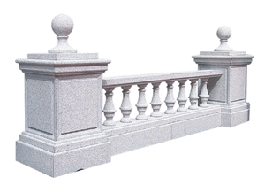 Wellest Grey Granite Baluster,Balustrade&Railings,G603 China Rosa Beta Luner Pearl Granite,Flamed,Model No.Gb030