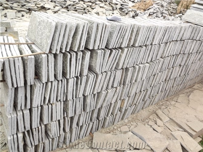 Wellest Grey Quartzite Mushroom Stone,Wall Cladding Tile,Veneer Panel,China Natural Black Quartzite,Qt021