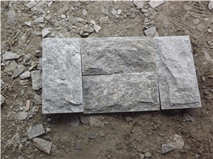 Wellest Grey Quartzite Mushroom Stone,Wall Cladding Tile,Veneer Panel,China Natural Black Quartzite,Qt021
