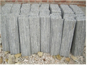 Wellest Grey Slate Splited Culture Stone, Ledge Stone,Stacked Stone, Wall Cladding Tile ,For Water Flow,Grey Slate Sl-007l