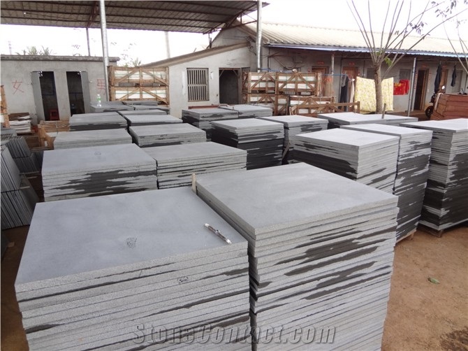 Wellest Hinam Grey Basalt Flooring Tile, Honed Finish,Outdoor Using,China Basalt Tiles