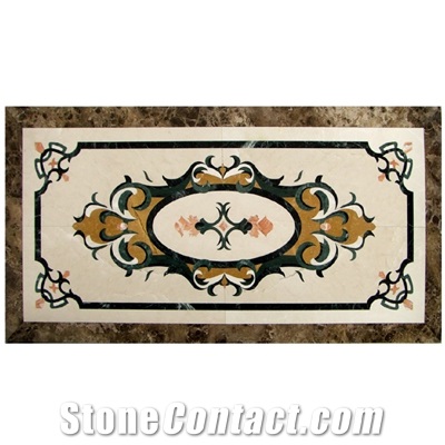 Wellest Marble Square Water Jet Medallion,Stone Pattern Model No.Wm040