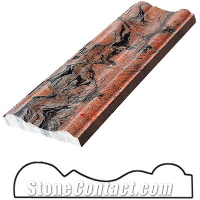 Wellest Multicolor Red Granite Door Frame,Window Frame,Molding & Border