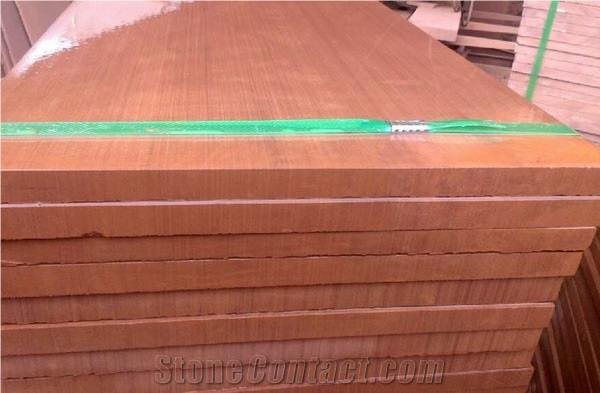 Wellest Rosso Wood Sandstone Flooring Tile, China Sandstone, Red Wood Wave,Natural Stone