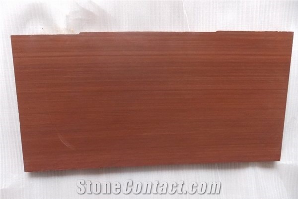 Wellest Rosso Wood Sandstone Flooring Tile, China Sandstone, Red Wood Wave,Natural Stone