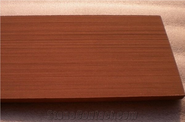 Wellest Rosso Wood Sandstone Flooring Tile, China Sandstone, Red Wood Wave,Natural Stone