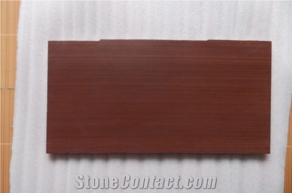 Wellest Rosso Wood Sandstone Flooring Tile, China Sandstone, Red Wood Wave,Natural Stone