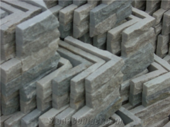 Wellest Rough Grey Slate Z Shape Culture Stone Corner,Ledge Stone Corner,Stacked Stone Corner,Wall Cladding Tile,Veneer Panel Sl-007rc
