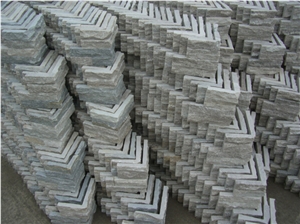 Wellest Rough Grey Slate Z Shape Culture Stone Corner,Ledge Stone Corner,Stacked Stone Corner,Wall Cladding Tile,Veneer Panel Sl-007rc