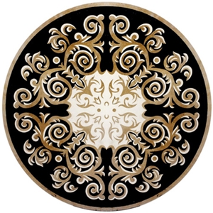 Wellest Round Water Jet Marble Medallion,Honeycomb,Stone Pattern Model No.Wm001