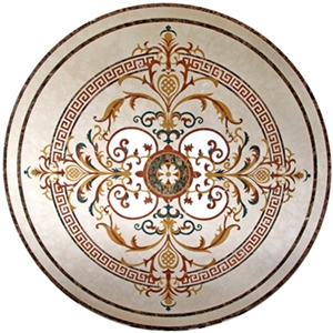 Wellest Round Water Jet Marble Medallion,Honeycomb,Stone Pattern Model No.Wm003