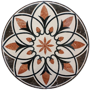 Wellest Round Water Jet Marble Medallion,Honeycomb,Stone Pattern Model No.Wm004
