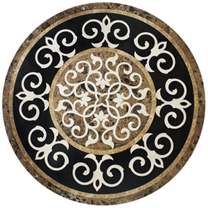 Wellest Round Water Jet Marble Medallion,Honeycomb,Stone Pattern Model No.Wm009