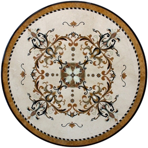 Wellest Round Water Jet Marble Medallion,Honeycomb,Stone Pattern Model No.Wm011