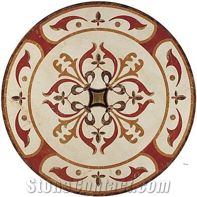 Wellest Round Water Jet Marble Medallion,Honeycomb,Stone Pattern Model No.Wm014