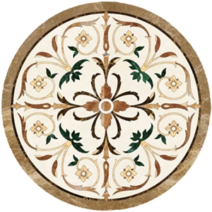 Wellest Round Water Jet Marble Medallion,Honeycomb,Stone Pattern Model No.Wm016