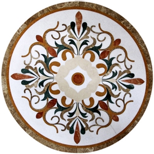 Wellest Round Water Jet Marble Medallion,Honeycomb,Stone Pattern Model No.Wm018