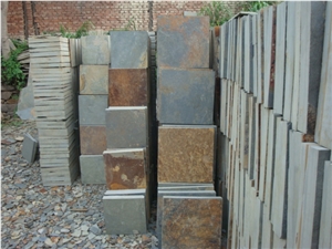 Wellest Rusty Slate Natural Finish Floor Tile,China Multicolour Slate,St-015n
