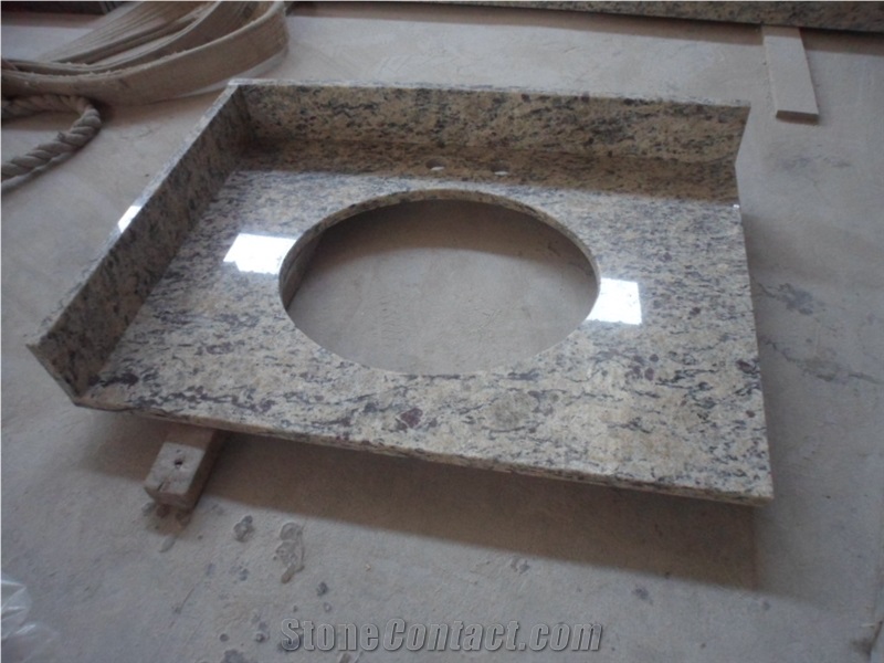 Wellest Santa Cecilia Granite Vanity Top,Countertop, Bath Top,Natural Stone