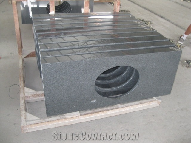 Wellest Sesame Black Granite Vanity Top,Bath Top ,Natrual Stone