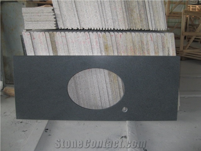 Wellest Sesame Black Granite Vanity Top,Bath Top ,Natrual Stone