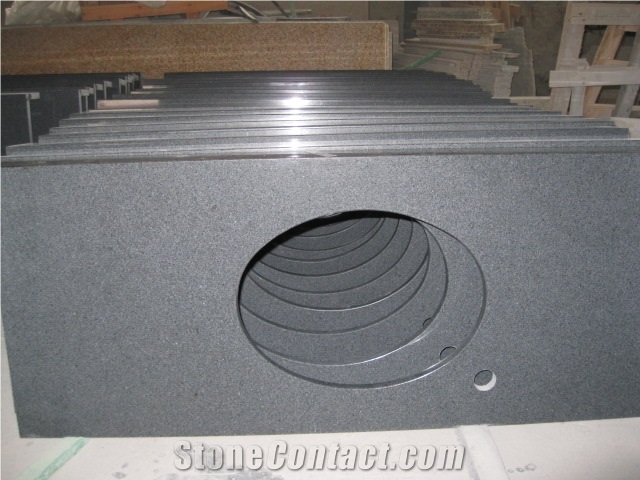 Wellest Sesame Black Granite Vanity Top,Bath Top ,Natrual Stone