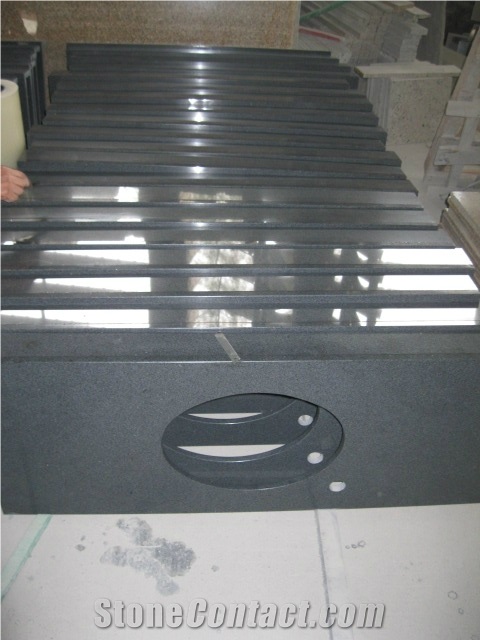 Wellest Sesame Black Granite Vanity Top,Bath Top ,Natrual Stone