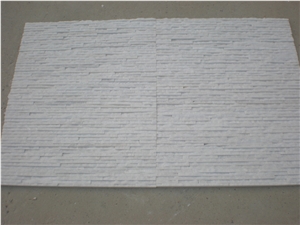 Wellest Shinning White Quartzite Culture Stone, Ledge Stone,Stacked Stone, Wall Cladding Tile ,Veneer Panel,Squre Shape,Split Finish,Fow Water Flows.